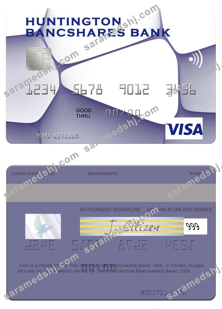 USA Huntington Bancshares Bank visa card